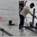 गंगा की बाढ़ में बह रहा था 70 साल का बुजुर्ग, हर की पैड़ी पर तभी हुआ चमत्कार, देखिए वीडियो